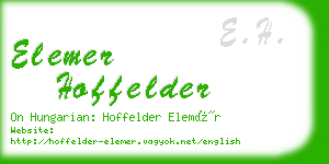 elemer hoffelder business card